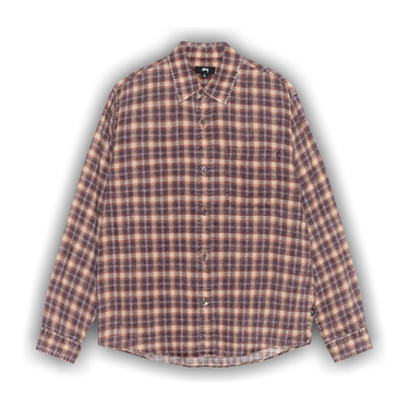 トップス Stussy MATTHEW SHIRT LG PRINTED PLAID - Stussy Matthew Printed Plaid Shirt Blue Men's - SS24 - US