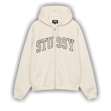 Buy Stussy Outline Zip Hoodie 'Ivory' - 118559 IVOR | GOAT