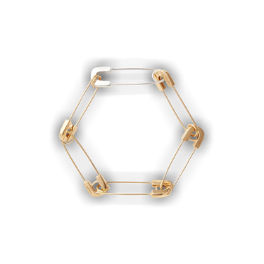 Buy Ambush Safety Pin Link Bracelet 'Gold' - BMOA017S21MET0027600