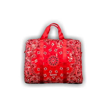 Supreme Bandana Tarp Large Duffel Bag Brown Paisley Preme