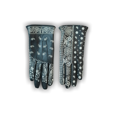 Buy Kapital Leather Bandana Gloves 'Navy' - EK 802 NAVY | GOAT