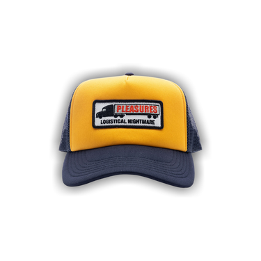 Buy Pleasures Nightmare Trucker 'Navy/Yellow' - P24SU064