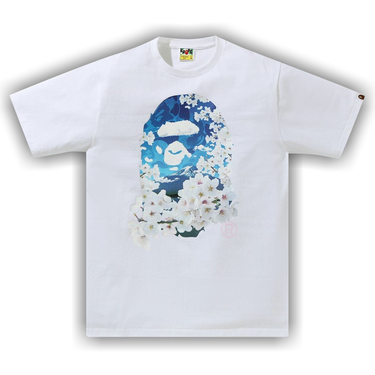 Buy BAPE Sakura Photo Ape Head Tee 'White' - 1H20 110 028