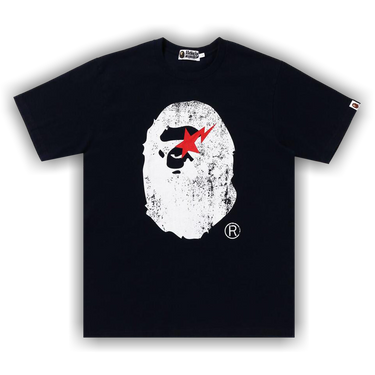 【A BATHING APE】APE HEAD INDIGO TEE 1436969_00.png.png