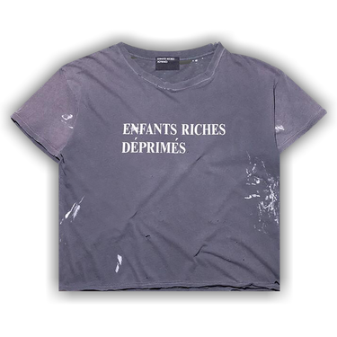 Buy Enfants Riches Déprimés Classic Logo T-Shirt 'Paint Grey