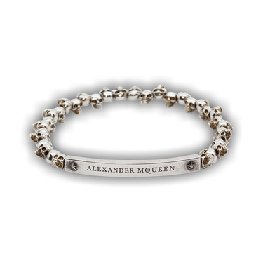 Buy Alexander McQueen Skull Bracelet 'Antique Silver