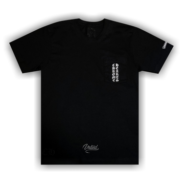 希少◆CHROME HEARTS◆Y NOT EMBROIDERED POCKET Tシャツ BLACK Chrome Hearts Y NOT Logo Embroidered Crew Neck T Shirt Men s