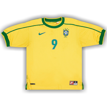 【新品タグ付き】ブラジル代表98 Reissue ホームユニフォーム9番ロナウド 新品タグ付き】ブラジル代表98 Reissue ホームユニフォーム9番