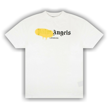 Buy Palm Angels Spray Logo T-Shirt 'White' - PMAA001T20JER0050118