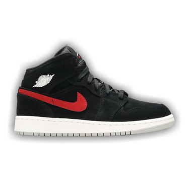 Buy Air Jordan 1 Retro Mid GS 'Black University Red