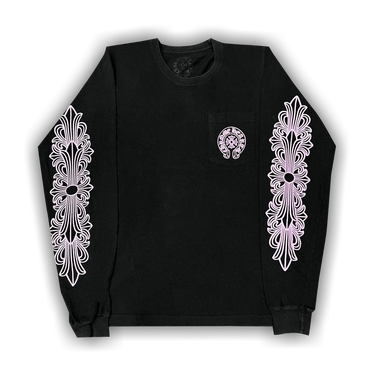 限定品♪【CHROME HEARTS】Chengdu ポケット ロングTシャツ PINK Buy Chrome Hearts Chengdu Pocket Long-Sleeve 'Black/Pink
