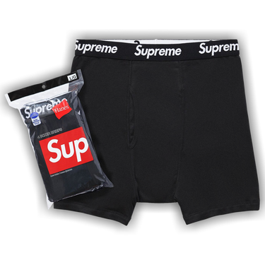 宅配便配送 Buy Supreme x Hanes Boxer Briefs (4 Pack) 'Black' - 99HAA36 ボクサーパンツ
