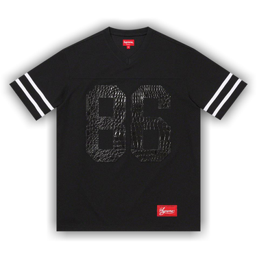 Buy Supreme Faux Croc Football Jersey 'Black' - SS22KN26