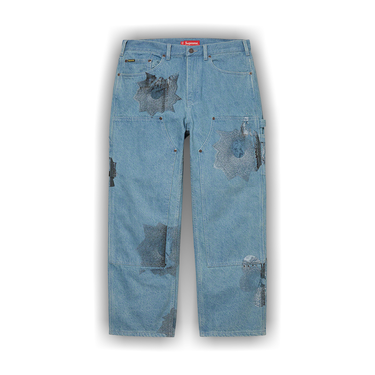 Buy Supreme x Nate Lowman Double Knee Painter Pant 'Denim