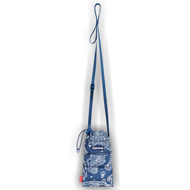 Buy Supreme Puffer Neck Pouch 'Blue Paisley' - FW22B20 BLUE