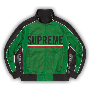 Buy Supreme World Famous Jacquard Track Jacket 'Green' - FW22J81