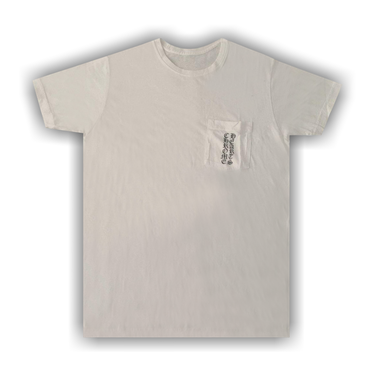 Buy Chrome Hearts Vertical Logo Pocket Tee 'White' - 1383