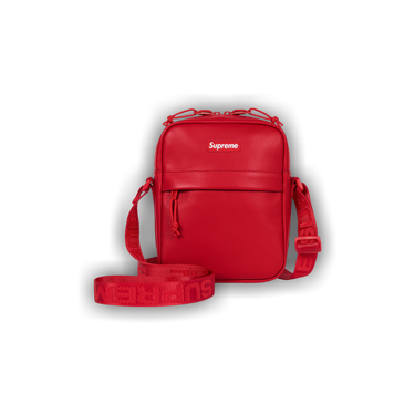 Supreme Leather Shoulder Bag 'Red'