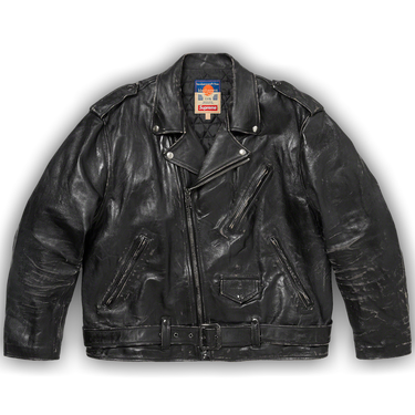 Buy Supreme x blackmeans Painted Leather Motorcycle Jacket