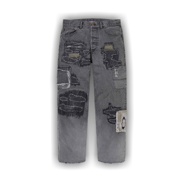 Buy Supreme x blackmeans Mended Loose Fit Jean 'Washed Black' - FW23P87  WASHED BLACK | GOAT