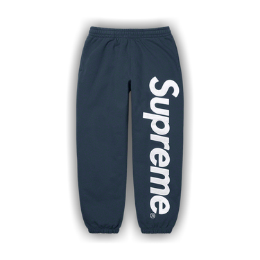 Buy Supreme Satin Appliqué Sweatpant 'Navy' - FW22P75 NAVY | GOAT