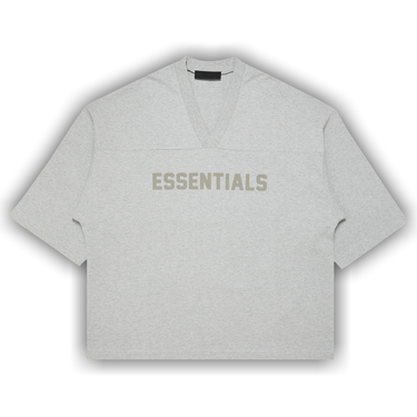 Size xl Fear of God Essentials Heavy Jersey Football Tee 'Light Heather  Grey'