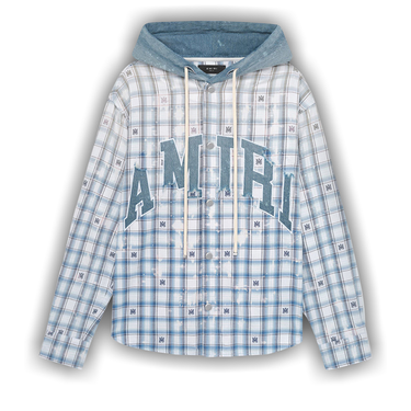 Buy Amiri Hooded Overshirt 'Cerulean' - AMSTOS1016 504 CERU | GOAT