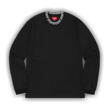 Buy Supreme Old English Collar Logo Long-Sleeve Top 'Black