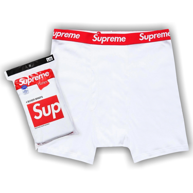 Buy Supreme x Hanes Boxer Briefs (4 Pack) 'White' - FW21A36