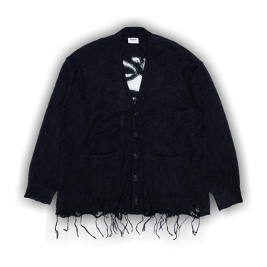 Buy BAPE Logo Distressed Cardigan 'Black' - 1I70 120 003 BLACK | GOAT