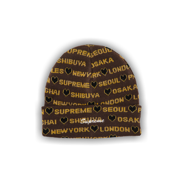 Buy Supreme Hearts Beanie 'Brown' - FW24BN48 BROWN | GOAT