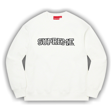 Buy Supreme Shattered Logo Crewneck 'White' - FW21SW44 WHITE | GOAT