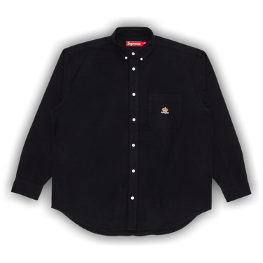 Buy Supreme Loose Fit Flannel Oxford Shirt 'Black' - FW24S2 BLACK