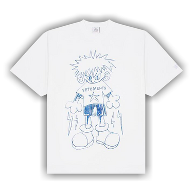 Buy Vetements Drawing T-Shirt 'White' - UA65TR700W WHIT | GOAT CA