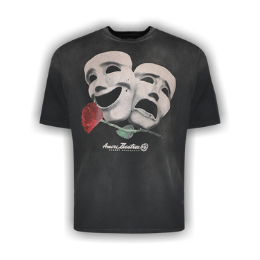 アート感覚★【AMIRI】Theatre Mask コットンフーディー Amiri Theatre Masks スウェットパーカー フーディ Amiri