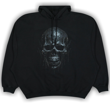 Buy Vetements Skull Metal Hoodie 'Black' - UA65HD570B BLAC | GOAT