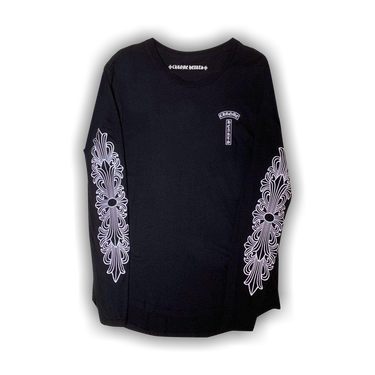 Buy Chrome Hearts Floral T-Bar Long-Sleeve 'Black' - 017 011955 | GOAT