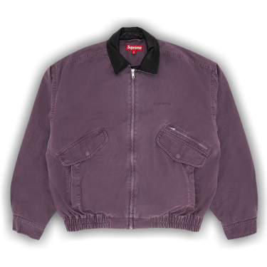Buy Supreme Leather Collar Utility Jacket 'Dusty Purple Buy Supreme Leather Collar Utility Jacket 'Dusty Purple