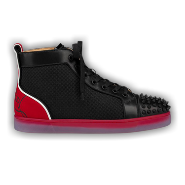 Buy Christian Louboutin Louis Flat Calf Spikes High 'Black Red