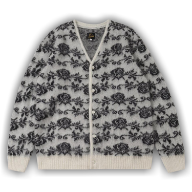 Buy Needles Rose Mohair Cardigan 'Ice White' - PU312 ICE | GOAT
