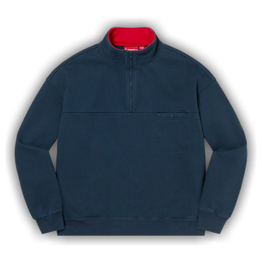 Buy Supreme Washed Half Zip Pullover 'Navy' - FW22SW64 NAVY | GOAT