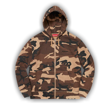 Buy Supreme Lakshmi Zip Up Hooded Sweatshirt 'Brown Camo