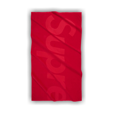 Supreme SS18 Debossed Logo Beach Towel Red New, Sealed | eBay