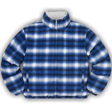 Buy Supreme Flannel Reversible Puffer Jacket 'Grey' - FW22J63 GREY