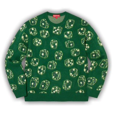 Supreme Dice Sweater Green Men's - FW22 - US
