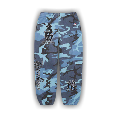 Buy Supreme x New York Yankees Kanji Sweatpant 'Blue Camo