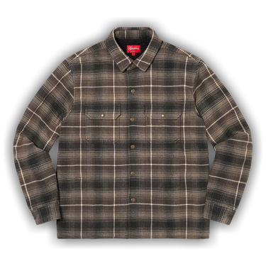 Supreme Shearling Lined Flannel Shirt Black | Hype Clothinga