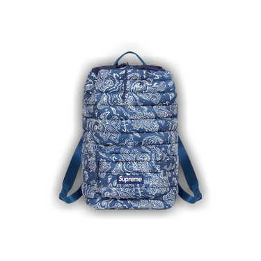 Buy Supreme Puffer Backpack 'Blue Paisley' - FW22B17 BLUE PAISLEY