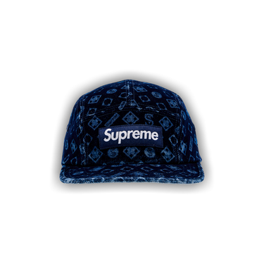Buy Supreme Flocked Denim Camp Cap 'Blue' - FW24H94 BLUE | GOAT
