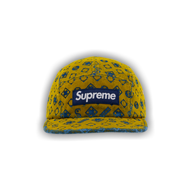 帽子 Supreme Flocked Denim Box Logo Monogram Supreme Flocked Denim Camp Cap (FW24) - $54
